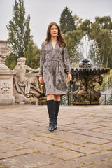 Rosy jurk | Gravel/Black