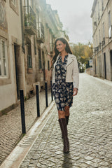 Bibi-Kleid | Mitternachtsblau/Sand
