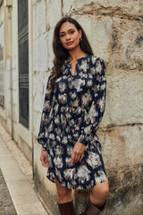 Bibi-Kleid | Mitternachtsblau/Sand