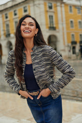 Elys-Jacke | Mitternachtsblau/Gebrochenes Weiß